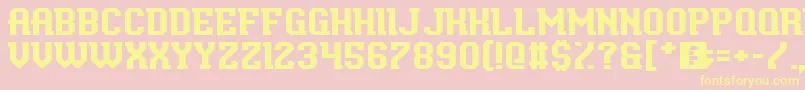 BaxtersSlab Font – Yellow Fonts on Pink Background