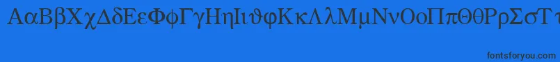 Police Greekmathsymbols – polices noires sur fond bleu