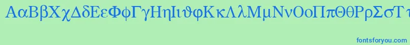 Greekmathsymbols Font – Blue Fonts on Green Background