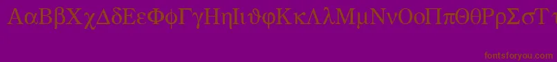 Greekmathsymbols Font – Brown Fonts on Purple Background