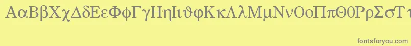 Greekmathsymbols Font – Gray Fonts on Yellow Background