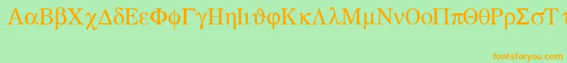 Greekmathsymbols Font – Orange Fonts on Green Background