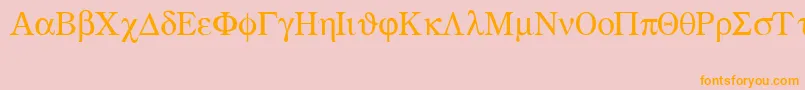 Greekmathsymbols Font – Orange Fonts on Pink Background