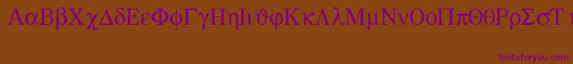 Greekmathsymbols Font – Purple Fonts on Brown Background