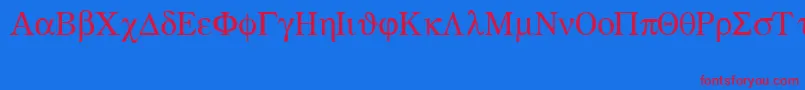 フォントGreekmathsymbols – 赤い文字の青い背景