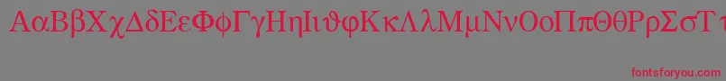 Greekmathsymbols Font – Red Fonts on Gray Background