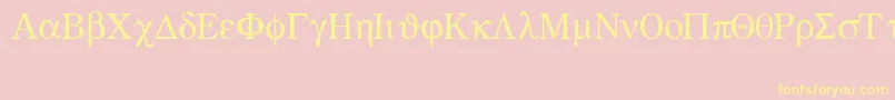Greekmathsymbols Font – Yellow Fonts on Pink Background