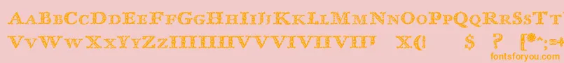 ImprentaRoyalNonpareilTrash Font – Orange Fonts on Pink Background