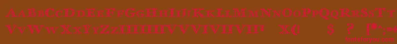 ImprentaRoyalNonpareilTrash Font – Red Fonts on Brown Background