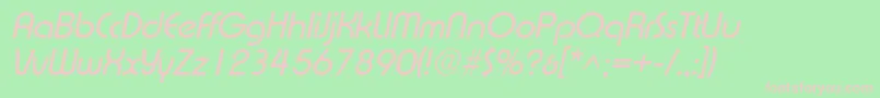 XpressSfItalic Font – Pink Fonts on Green Background