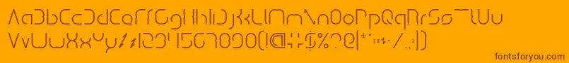 Dismecha Font – Brown Fonts on Orange Background