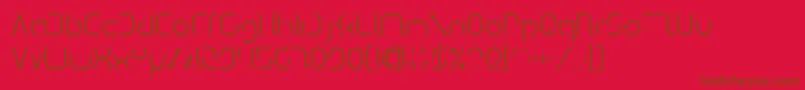 Dismecha-Schriftart – Braune Schriften auf rotem Hintergrund