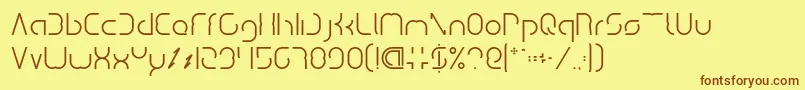 Dismecha Font – Brown Fonts on Yellow Background