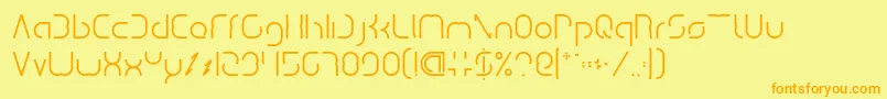 Dismecha Font – Orange Fonts on Yellow Background