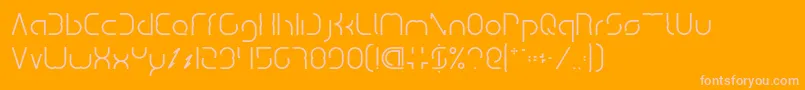 Dismecha Font – Pink Fonts on Orange Background
