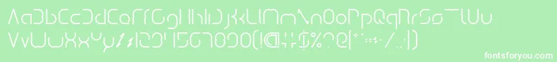 Dismecha Font – White Fonts on Green Background