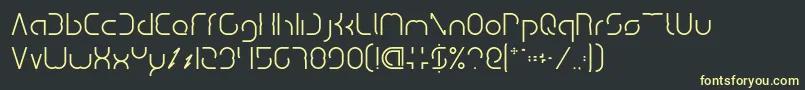 Dismecha Font – Yellow Fonts on Black Background
