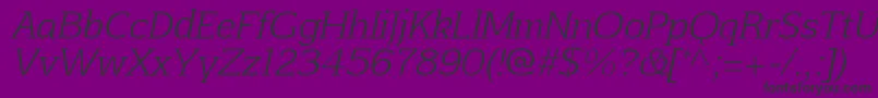 AftaserifthinItalic Font – Black Fonts on Purple Background