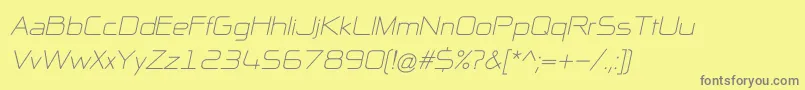 NpNaipolAllInOneI Font – Gray Fonts on Yellow Background