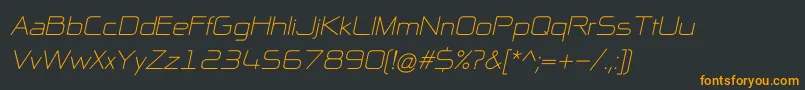 NpNaipolAllInOneI Font – Orange Fonts on Black Background
