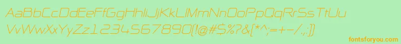 NpNaipolAllInOneI Font – Orange Fonts on Green Background