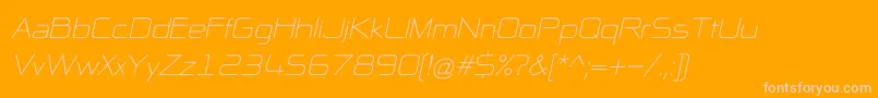 NpNaipolAllInOneI Font – Pink Fonts on Orange Background