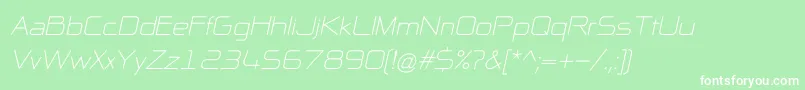 NpNaipolAllInOneI Font – White Fonts on Green Background