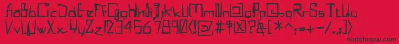 MisqotHeavy Font – Black Fonts on Red Background