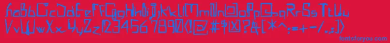 MisqotHeavy Font – Blue Fonts on Red Background