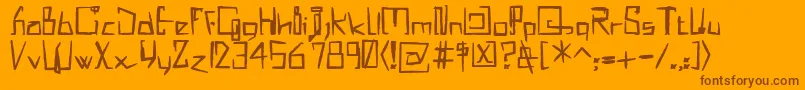 MisqotHeavy Font – Brown Fonts on Orange Background