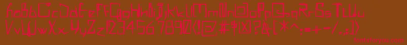 MisqotHeavy Font – Red Fonts on Brown Background
