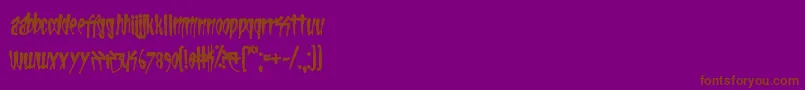 フォントLifeInTheFastLane – 紫色の背景に茶色のフォント