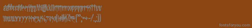 Czcionka LifeInTheFastLane – szare czcionki na brązowym tle