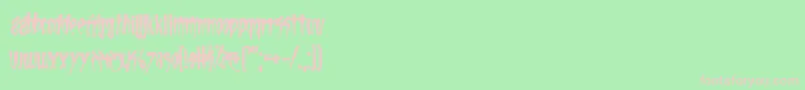 フォントLifeInTheFastLane – 緑の背景にピンクのフォント