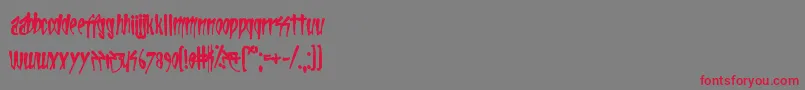 LifeInTheFastLane Font – Red Fonts on Gray Background