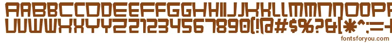 KarnivoreKluster-fontti – ruskeat fontit valkoisella taustalla