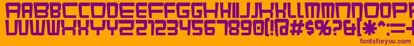 KarnivoreKluster Font – Purple Fonts on Orange Background