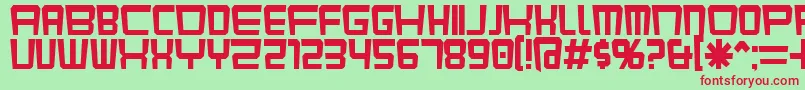 KarnivoreKluster Font – Red Fonts on Green Background