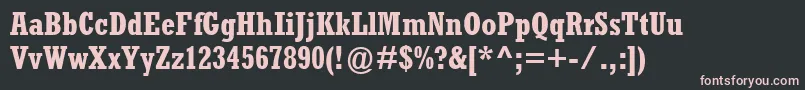 RockwellMtCondensedBold Font – Pink Fonts on Black Background