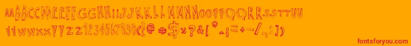EducationIsAWay Font – Red Fonts on Orange Background