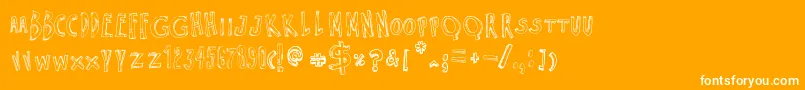 EducationIsAWay Font – White Fonts on Orange Background