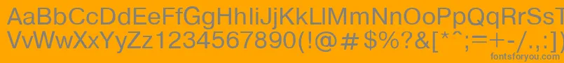 Pragma Font – Gray Fonts on Orange Background