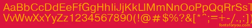 Pragma Font – Orange Fonts on Red Background