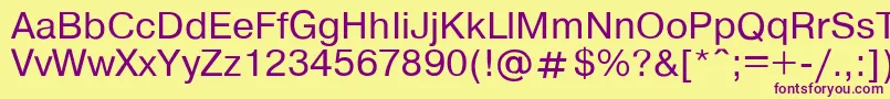 Pragma Font – Purple Fonts on Yellow Background