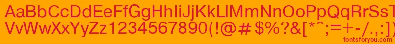 Pragma Font – Red Fonts on Orange Background