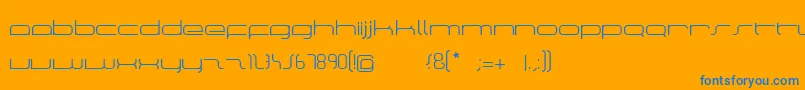 ManuV1 Font – Blue Fonts on Orange Background