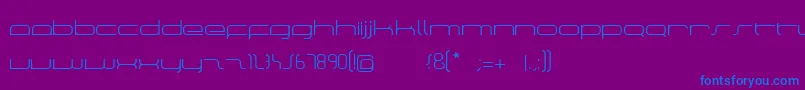 ManuV1 Font – Blue Fonts on Purple Background