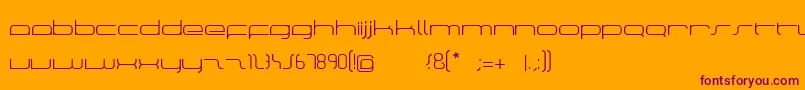 ManuV1 Font – Purple Fonts on Orange Background