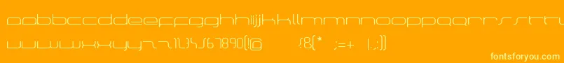 ManuV1 Font – Yellow Fonts on Orange Background