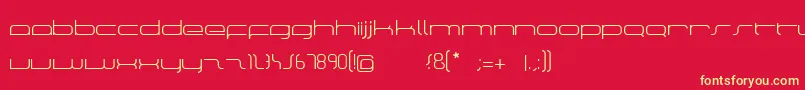 ManuV1 Font – Yellow Fonts on Red Background